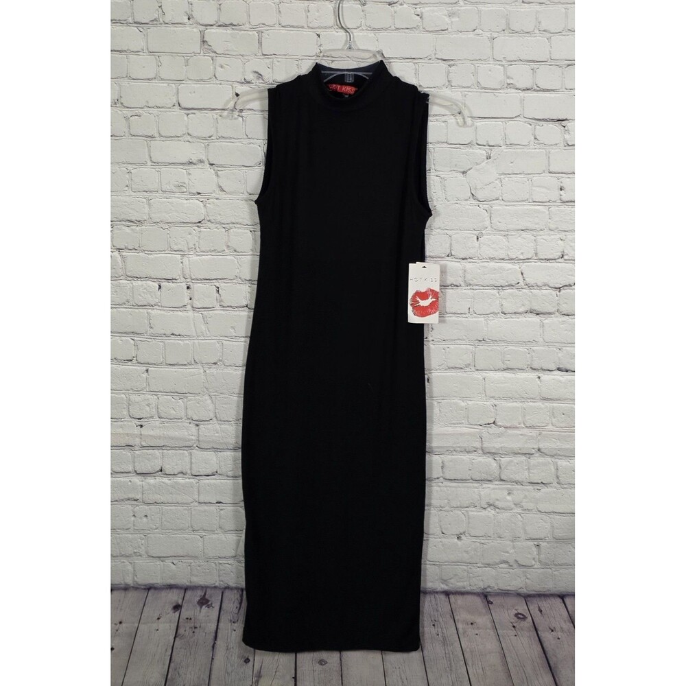 Hot Kiss Women’s Medium Black Color Long Sleeve short Dress